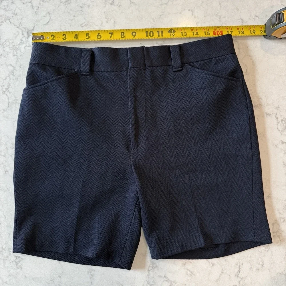 VTG 1970s Levi's Panatela Navy Blue Dress Shorts 34 x 7